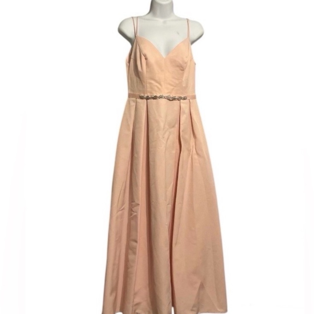 Oleg Cassini Blush Pink Formal Gown | Spaghetti Strap Maxi | Size 6
